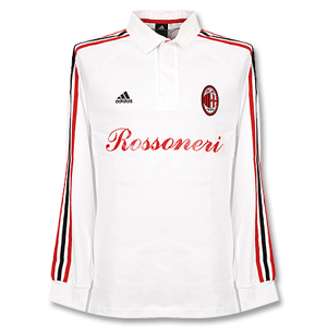 Adidas 08-09 AC Milan Rugby Polo L/S - White
