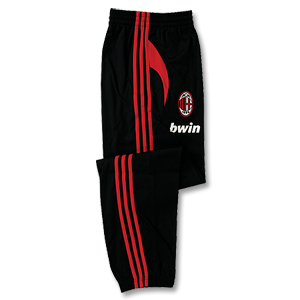Adidas 08-09 AC Milan Sweat Pants - Black/Red *import