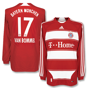 Adidas 08-09 Bayern Munich Home L/S shirt   van Bommel No.17