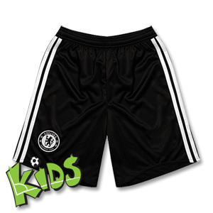 08-09 Chelsea Away Shorts - Boys - Black/White