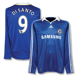 08-09 Chelsea Home L/S Shirt - Players + Di Santo 9