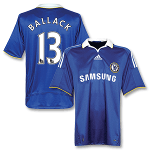 08-09 Chelsea Home Shirt + Ballack 13