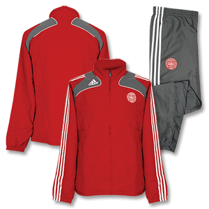 Adidas 08-09 Denmark Presentation Presentation Suit - Red/Grey