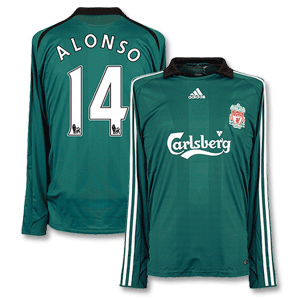 Adidas 08-09 Liverpool 3rd L/S Shirt   Alonso 14