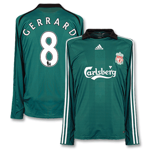 Adidas 08-09 Liverpool 3rd L/S Shirt   Gerrard 8