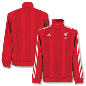 Adidas 08-09 Liverpool and#39;Essentialand#39; L/S Track Top - Red *import