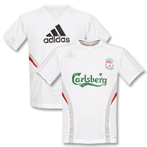 Adidas 08-09 Liverpool Training Shirt - White/Light Grey