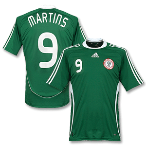 08-09 Nigeria Home shirt   Martins No. 9