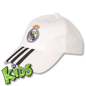 08-09 Real Madrid 3 Stripe Cap Boys - White