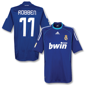 Adidas 08-09 Real Madrid Away shirt   Robben 11
