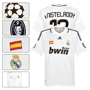 Adidas 08-09 Real Madrid C/L Shirt   V.Nistelrooy 17