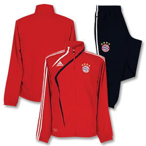 Adidas 09-10 Bayern Munich Presentation Suit - Red/Navy