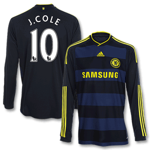 09-10 Chelsea Away L/S Shirt + J. Cole No. 10