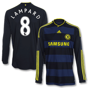 09-10 Chelsea Away L/S Shirt + Lampard No. 8