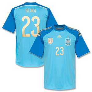 Adidas 14-15 Spain Home Reina No.23 GK Shirt 2014 2015
