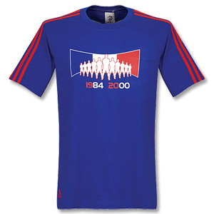 Adidas 2008 France Trophy Graphic T-Shirt - blue