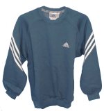 Adidas 3 Stripe Kids Sweatshirt Storm Blue Size 140cm