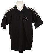 Adidas 3-stripe Polo Black Size Medium (38/40 inch chest)