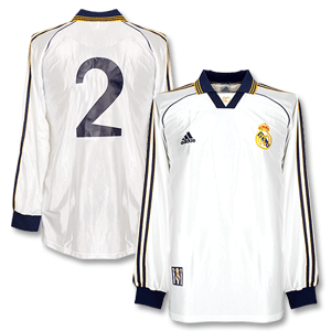 Adidas 99-00 Real Madrid Home L/S - Players (No Sponsor)   Asst NandN