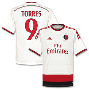 Adidas AC Milan Away Torres Shirt 2014 2015 (Fan Style