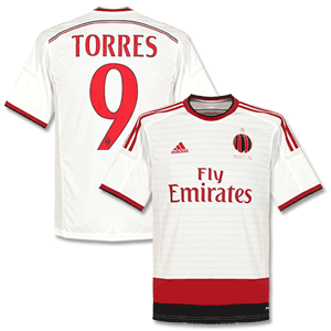 Adidas AC Milan Away Torres Shirt 2014 2015