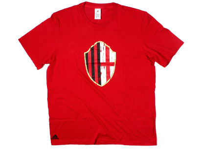 Adidas AC Milan FC 2013 S/S Cotton Football T-Shirt Red