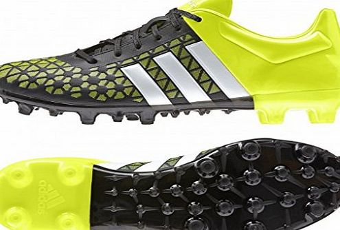 adidas Ace 15.3 Fg/ag, Mens Footbal Shoes, Black (Core Black/Ftwr White/Solar Yellow), 12.5 UK (48 EU)