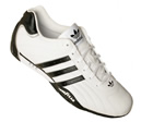 Adi Racer Low White/Black Leather Trainers