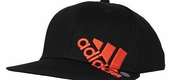  black baseball cap A-Flex flat brim hat.