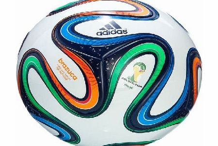 adidas  Brazuca Top Size 5 Football - White and Blue