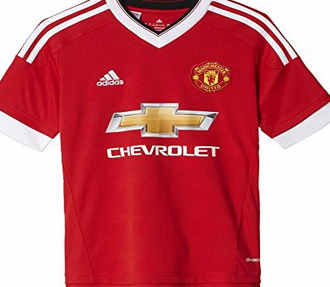 adidas  Childrens Trikot Manchester Home Replica T-shirt, Red (Reared/White), 11-12 Years (Manufacturer Size: 152)