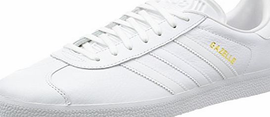 adidas  Men Gazelle Low-Top Sneakers, White (White/ White/Gold Metallic), 7.5 UK 41 1/3 EU