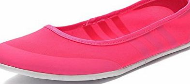 adidas  Neo Womens Sunlina Ballet Slip on Flats Shoes (UK 8, Pink)
