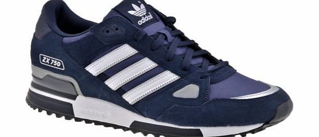 adidas  Originals Mens ZX 750 Navy Running Retro Casual Shoes Trainers (UK 10)