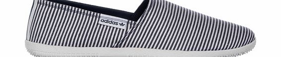 Adidas Adidrill Navy/White Striped Canvas Plimsole