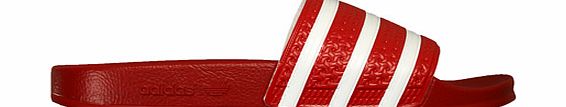 Adidas Adilette Red/White Flip Flops