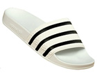 Adilette White/Black Flip Flops