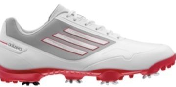 adiZero One Golf Shoes White/Grey/Red