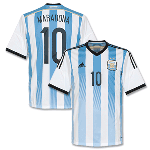Argentina Home Maradona Shirt 2014 2015