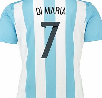 Adidas Argentina Home Shirt 2015 White with Di Maria 7