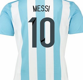 Adidas Argentina Home Shirt 2015 White with Messi 10