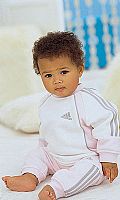 Adidas Babies 3 Stripe Jogsuit