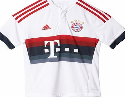 Adidas Bayern Munich Away Shirt 2015/16 - Kids White