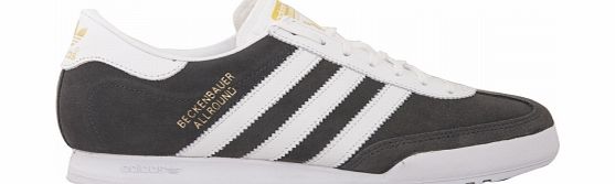 Adidas Beckenbauer Dark Grey/White Suede Trainers