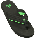 Black and Green Lightweight Flip Flops