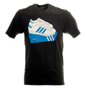 Adidas Black T-Shirt with Large Trainer Design