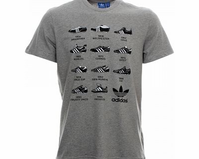 Adidas Boot History Grey T-Shirt