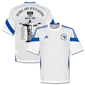 Adidas Bosnia Away Shirt with Brazil 2014 Tour Print