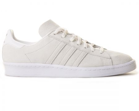 Adidas Campus 80s Off White/White Suede Trainers