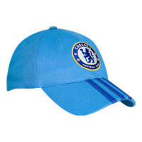 Chelsea 3 Stripe Cap - Light Blue/Blue.